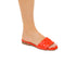 Sandali bassi arancioni con fascia effetto trapuntato Swish Jeans, Donna, SKU w041000475, Immagine 0